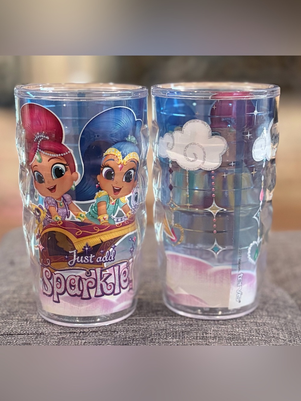 2 Pack, Tervis 10oz Shimmer & Shine ‘Just Add Sparkle’ Insulated Tumblers, 2017